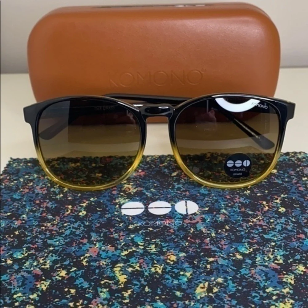 Komono Urkel Black/ Yellow New Sunglasses